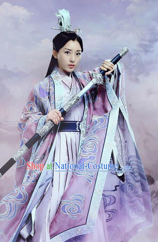 Top Chinese Ancient Empress Women s Clothing _ Apparel Chinese Traditional Dress Theater and Reenactment Costumes and Headwear Complete Set