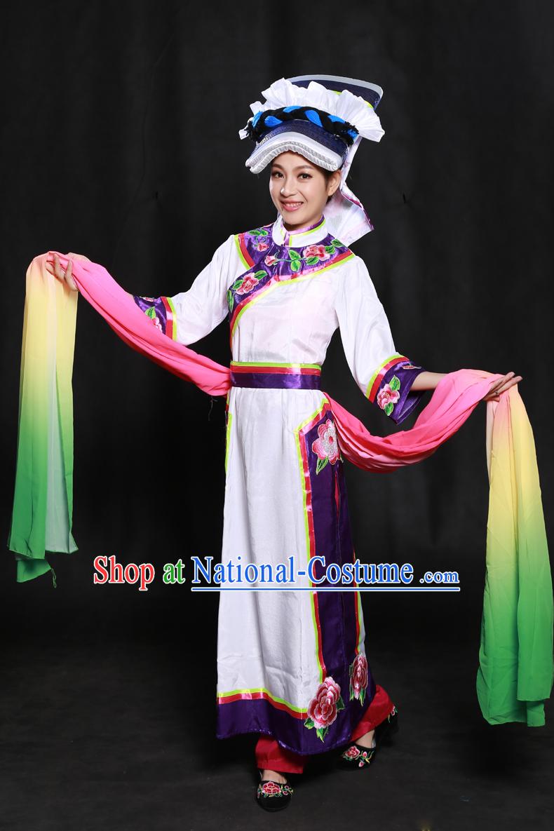 Happy Festival Chinese Minority Dress Uniform Traditional Stage Ethnic National Costume Sale Complete Set