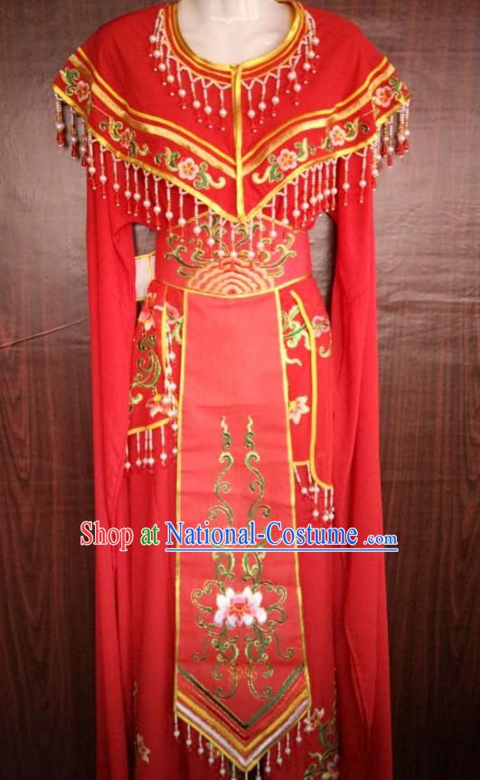 Chinese Classical Yue Opera Long Sleeves Dance Costumes Huang Mei Opera Costume Complete Set for Women Girls Children Adults