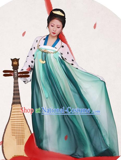 Asian Traditional High Quality Hanfu Tang Dynasty Clothes Costume Costumes Complete Set for Women Girls Children Adults