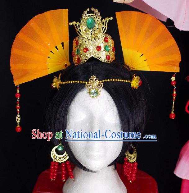 Top Chinese Traditional Armor Cosplay Suphero Supheroine Classical Headwear Hat