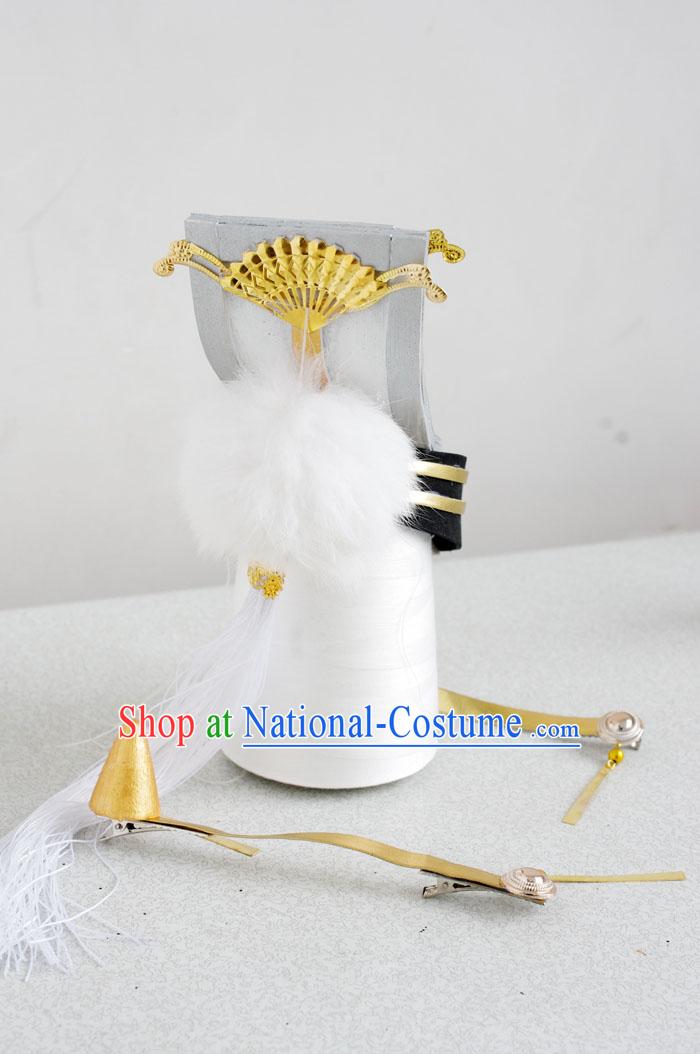 Top Chinese Traditional Armor Cosplay Suphero Supheroine Classical Headwear Hat