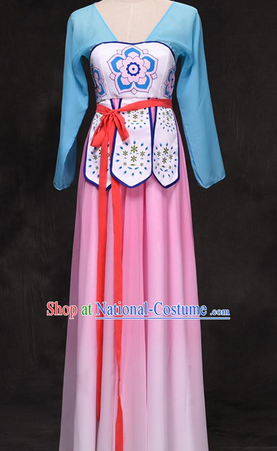 Traditional Chinese Stage Dancing Costume Chinese Classical Dance Costumes Complete Set for Women