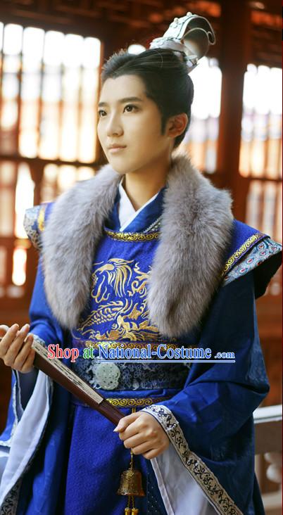 Royal Palace Imperial Emperor Prince Hanfu Hanzhuang Han Fu Han Clothing Traditional Chinese Dress National Costume Complete Set for Men or Boys