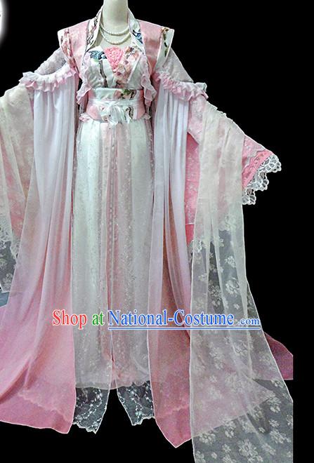 Pink Ancient China Princess Garment Traditional Costumes High Quality Chinese National Costumes and Accessories Complete Set for Women