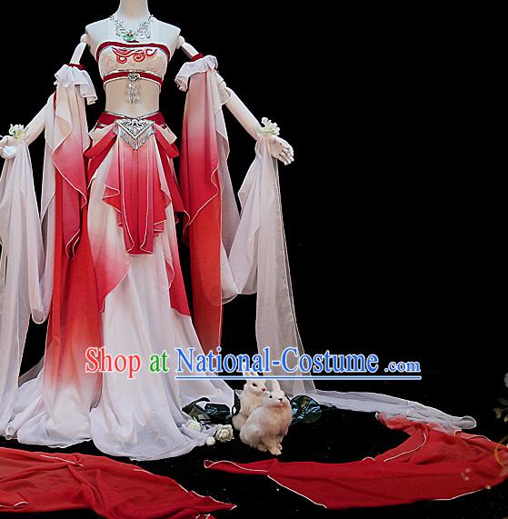 Ancient Chinese Princess Dance Costumes Dresses Hanzhuang Han Fu Han Clothing Traditional Chinese Dress Hanfu National Costume Complete Set for Women or Girls