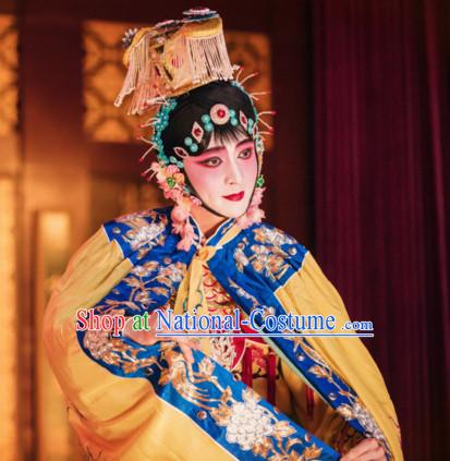 Ancient Chinese Opera Dress National Costumes and Headpieces Complete Set for Women