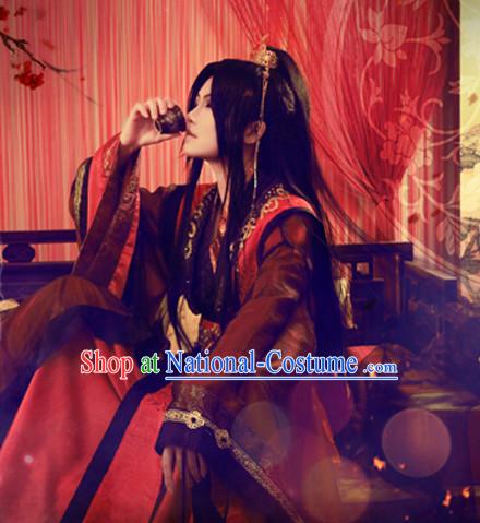 Chinese Classical Knight Warrior Cosplay Clothes Hanfu Han Fu Costumes for Men