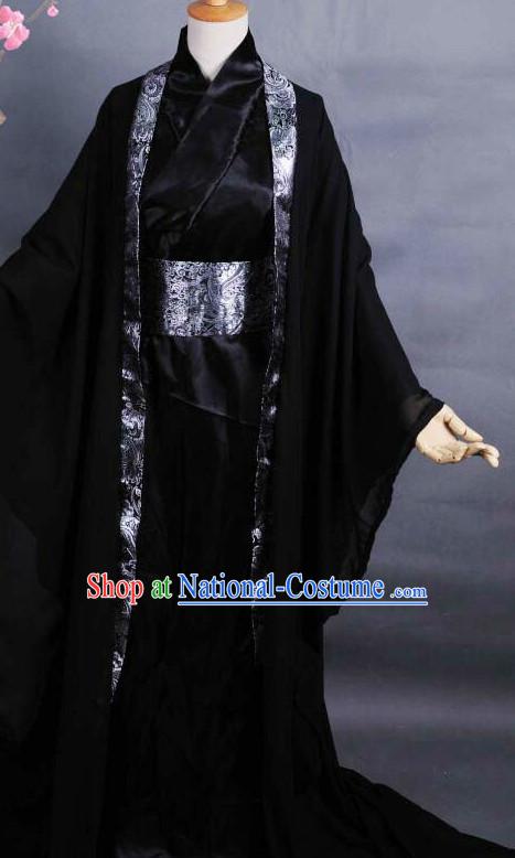 Top Chinese Ancient Costumes Theater and Reenactment Costumes Complete Set for Men