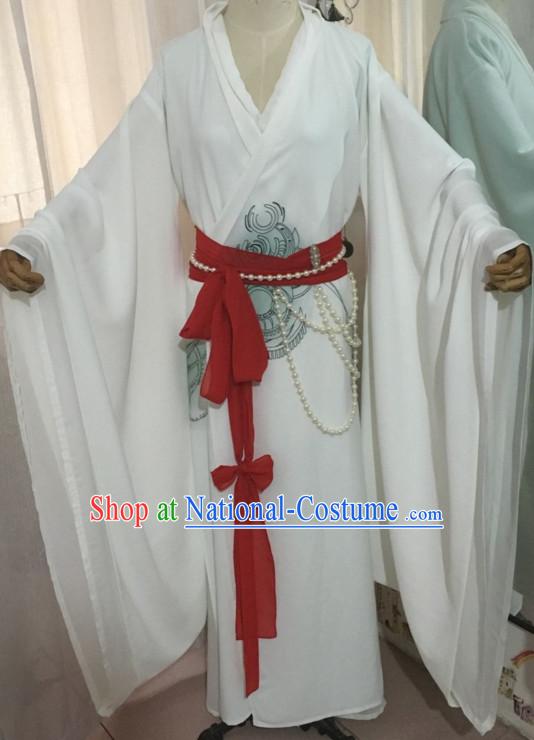 Top Chinese Ancient Costumes Theater and Reenactment Costumes Complete Set for Men