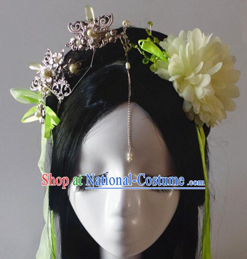 Chinese Classic Headwear Crowns Hats Headpiece Hair Accessories Jewelry Set