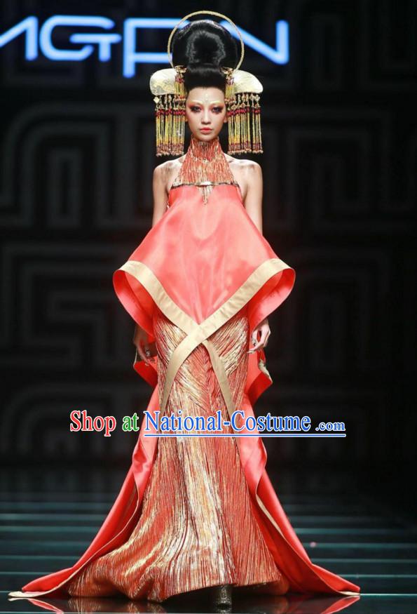 Handmade Chinese Model Stage Performance Hair Decorations Headpieces for Women