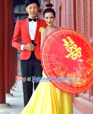 Asian Dance Umbrella China Handmade Double Happiness Wedding Umbrellas Stage Performance Umbrella Dance Props