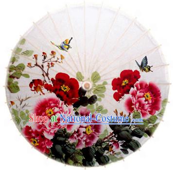 Asian Dance Umbrella China Handmade Traditional Painting Umbrellas Stage Performance Umbrella Dance Props