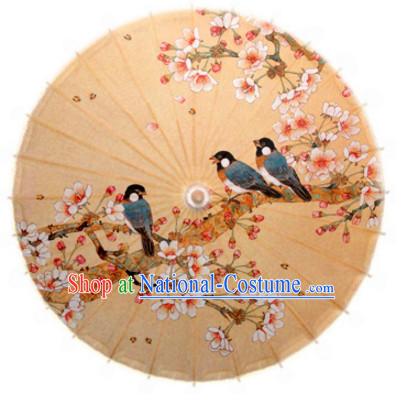 Asian Dance Umbrella Chinese Handmade Birds Flower Umbrellas Stage Performance Umbrella Dance Props for Kids