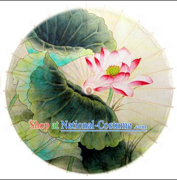 Asian Dance Umbrella Chinese Handmade Lotus Umbrellas Stage Performance Umbrella Dance Props for Kids