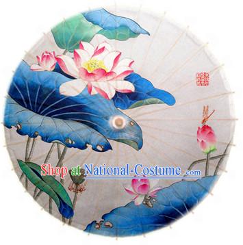 Asian Dance Umbrella China Handmade Lotus Umbrellas Stage Performance Umbrella Dance Props