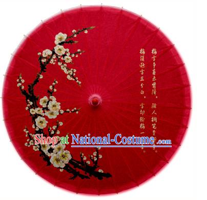 Asian Dance Umbrella Chinese Handmade Plum Blossom Umbrellas Stage Performance Umbrella Dance Props