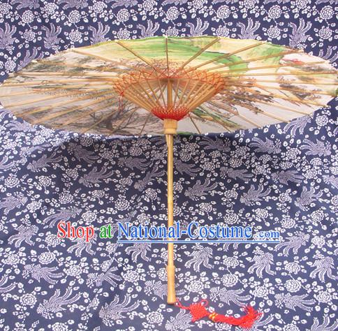 Asian Dance Umbrella China Handmade Traditional Painting Umbrellas Stage Performance Umbrella Dance Props