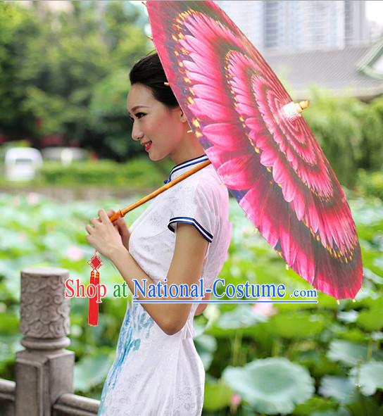 Traditional Rainproof Handmade Chinese Oil Paper Umbrellas China Dance Umbrella Stage Performance Umbrella Dancing Props