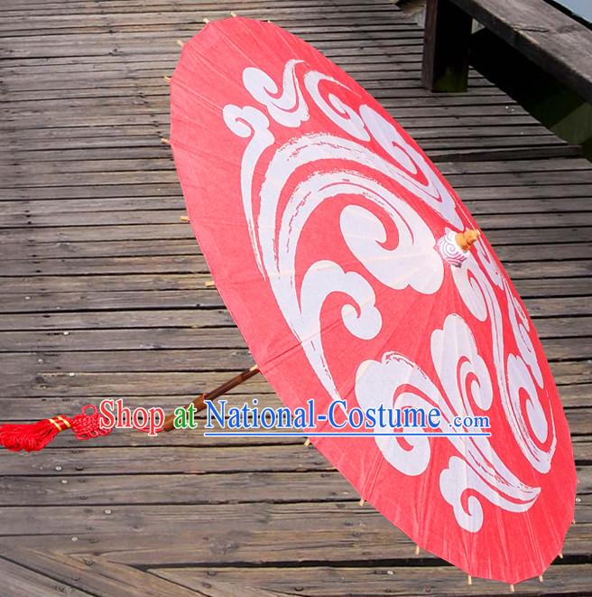 Asian Dance Umbrella China Handmade Traditional Auspicious Cloud Umbrellas Stage Performance Umbrella Dance Props