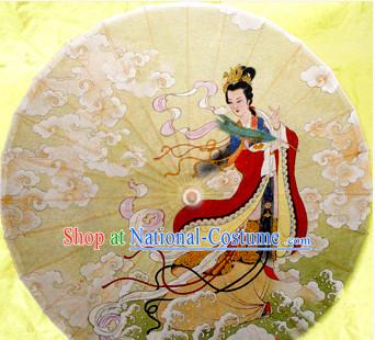 Traditional Rainproof Handmade Chinese Classic Oil Paper Umbrellas China Dance Umbrella Stage Performance Umbrella Dancing Props