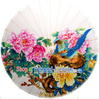 Traditional Rainproof Handmade Chinese Classic Oil Paper Umbrellas China Dance Umbrella Stage Performance Umbrella Dancing Props