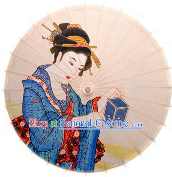 Traditional Rainproof Handmade Chinese Classic Oil Paper Umbrellas China Dance Umbrella Stage Performance Umbrella Dancing Props