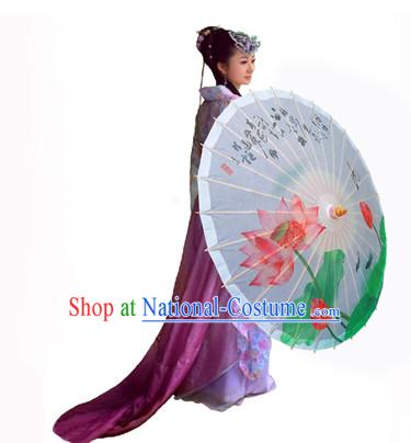 Traditional Rainproof Handmade Chinese Classic Oil Paper Umbrellas China Dance Umbrella Stage Performance Umbrella Dancing Props