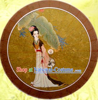 Traditional Rainproof Handmade Chinese Classic Oil Paper Umbrellas China Dance Umbrella Stage Performance Umbrella Dancing Props