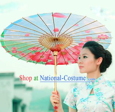 Traditional Rainproof Handmade Chinese Classic Oil Paper Umbrellas China Dance Umbrella Stage Performance Umbrella Dancing Props