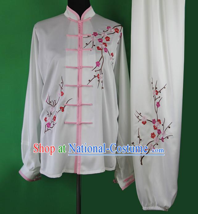 White Chinese Kung Fu Tai Chi Wushu Shaolin Uniform Wudang Uniforms Wu Shu Nanquan Kungfu Changquan Costume Uniform Martial Arts Tai Chi Taiji Uniforms