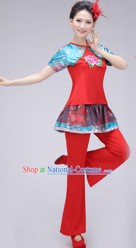 Chinese Fan Dance Costume Dance Costumes for Women