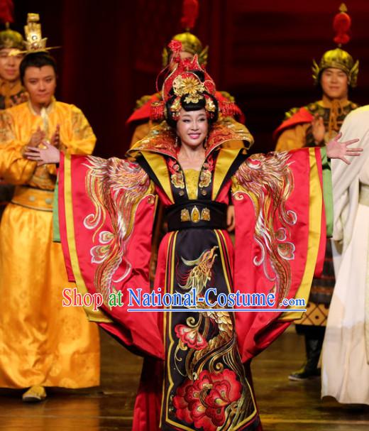 China Ancient Tang Dynasty Dresses Only Female Emperor Wu Zetian Drama Stage Performance Women Costumes Traditional Clothing Complete Set