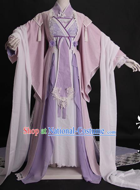 Chinese Hanfu Hakama Traditional Dress Quju Supreme Chinese Costume Ancient Chinese Costume Complete Set