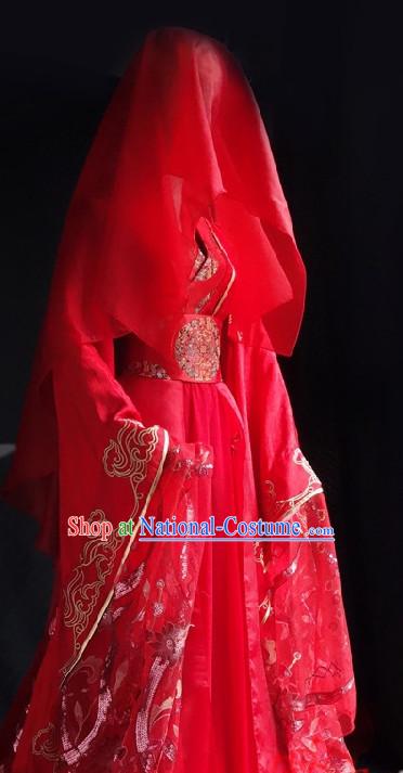 Ancient Chinese Imperial Wedding Dresses Traditional Chinese Hanfu Complete Set