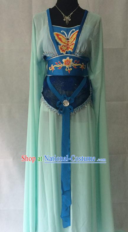 Long Sleeves China Beijing Opera Women Costume Embroidered Robe Stage Costumes Complete Set