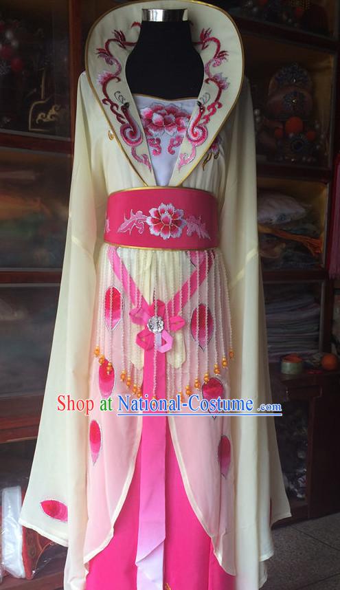 Long Sleeves China Beijing Opera Women Costume Embroidered Robe Stage Costumes Complete Set