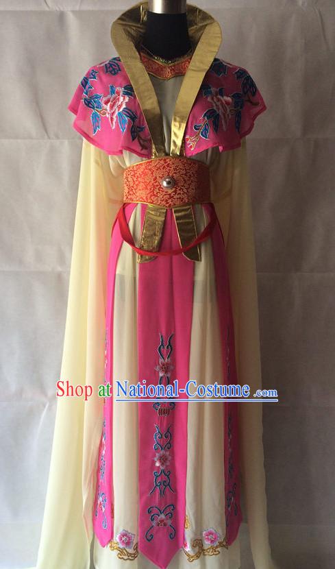 Long Sleeves China Beijing Opera Women Princess Costume Embroidered Robe Stage Costumes Complete Set