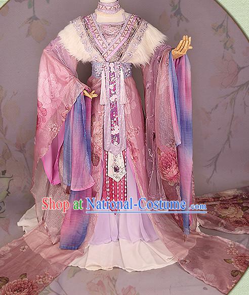 Chinese Princess Hanfu Robe Clothing Handmade Bjd Dress Opera Costume Drama Costumes Complete Set