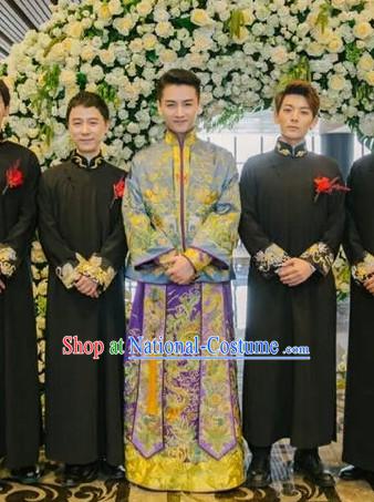 Top Traditional Chinese Phoenix Embroidered Wedding Dresses for Bridegrooms