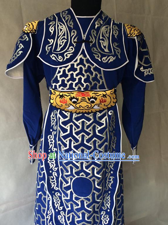 China Beijing Opera Men General Costume Embroidered Robe Stage Costumes Complete Set