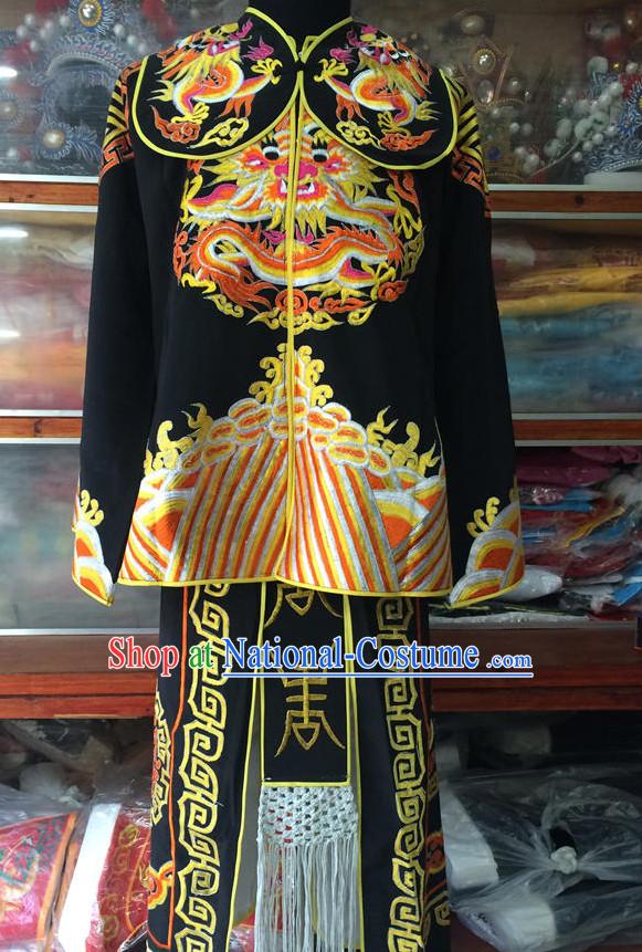 China Beijing Opera Men Costume Embroidered Robe Stage Costumes Complete Set