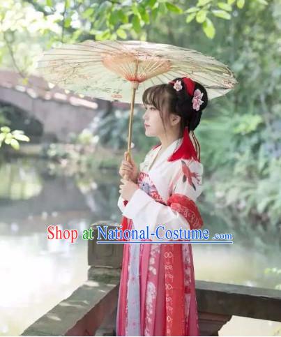 Chinese Ancient Tang Dynasty Ruqun Clothing Complete Set for Women