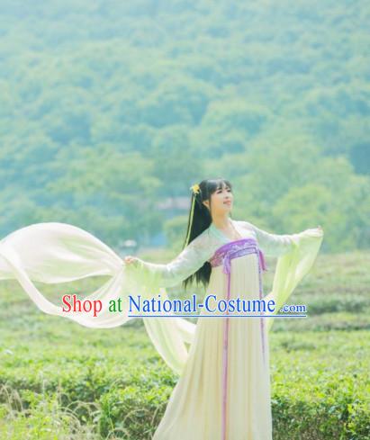 Chinese Ancient Tang Dynasty Ruqun Clothing Complete Set for Women