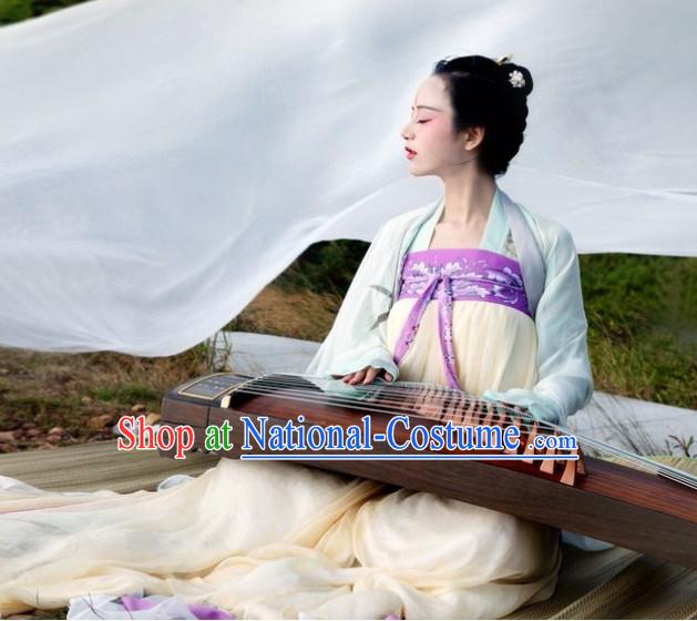 Chinese Ancient Tang Dynasty Ruqun Clothing Han Fu Suit Complete Set for Women