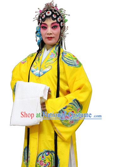 Chinese Opera Beijing Opera Peking Opera Hua Dan Costume Embroidered Robe Hua Dan Opera Costumes and Headdress Complete Set