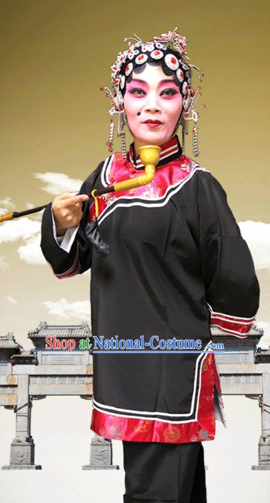 Chinese Opera Beijing Opera Peking Opera Costume Embroidered Robe Hua Dan Opera Costumes and Headdress Complete Set