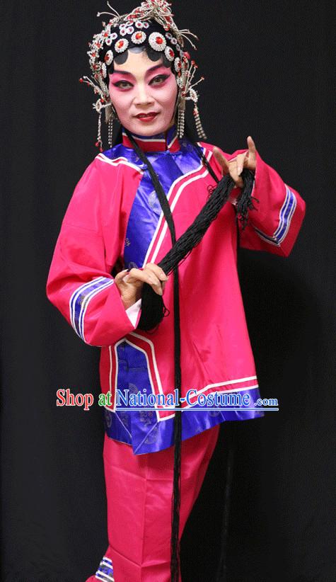 Chinese Opera Beijing Opera Peking Opera Costume Embroidered Robe Hua Dan Opera Costumes and Headdress Complete Set