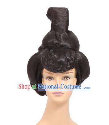 Chinese Ancient Princess Black Wigs Hair Accessories Headpiece Headdress